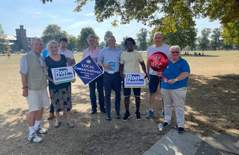 Jonathan and Ron out campaigning on Twickenham Green