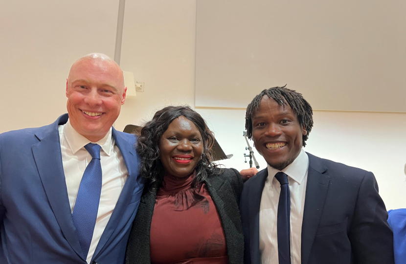 Ron is congratulated by Twickenham's Jonathan Hulley and Sheba Sogol